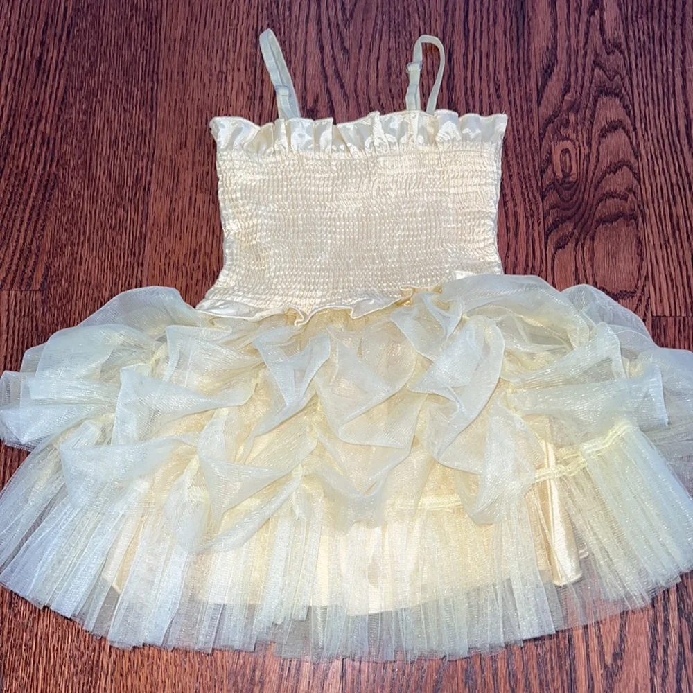 Beautiful Ooh! La, La! Couture yellow dress - size 3T - Picture 5 of 9